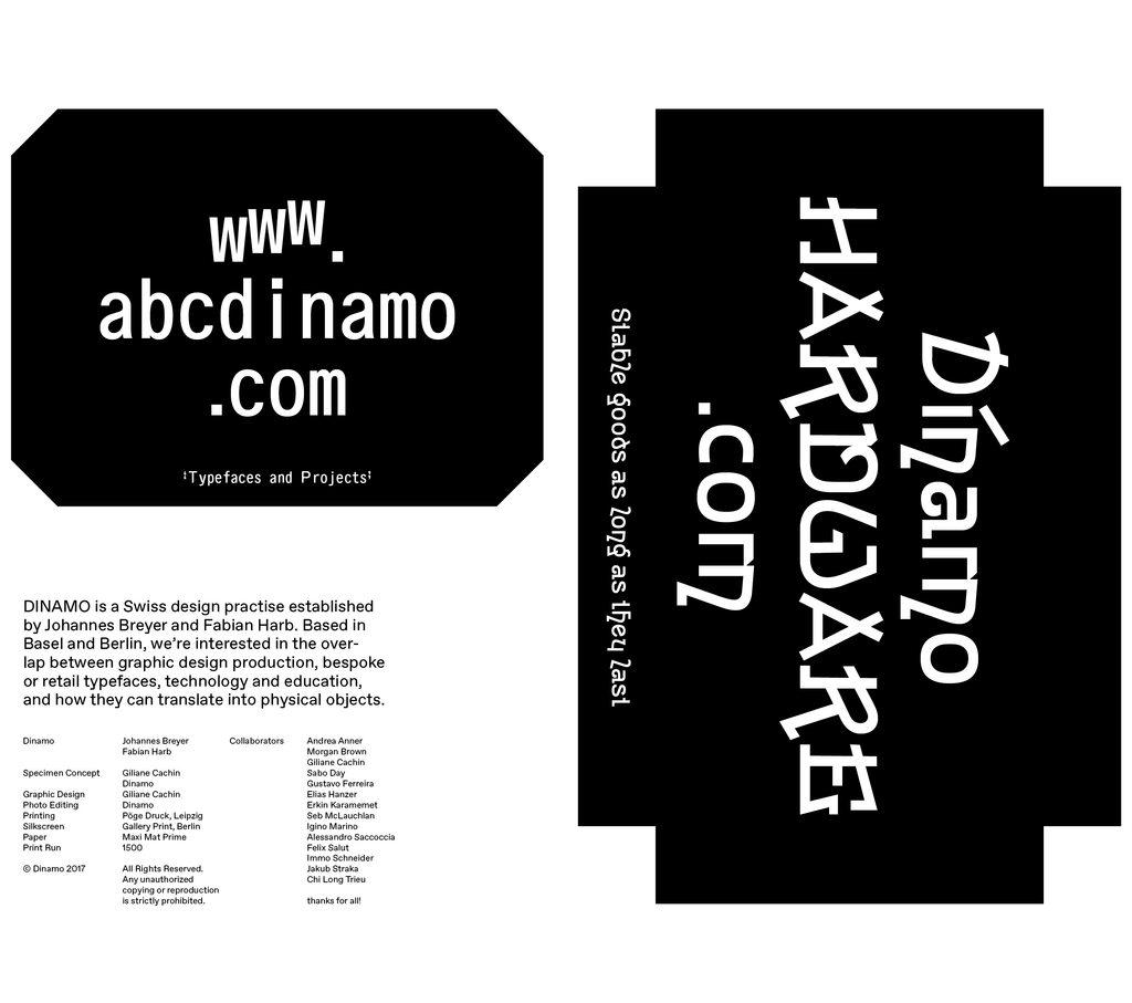 Dinamo Specimen 06 Credits