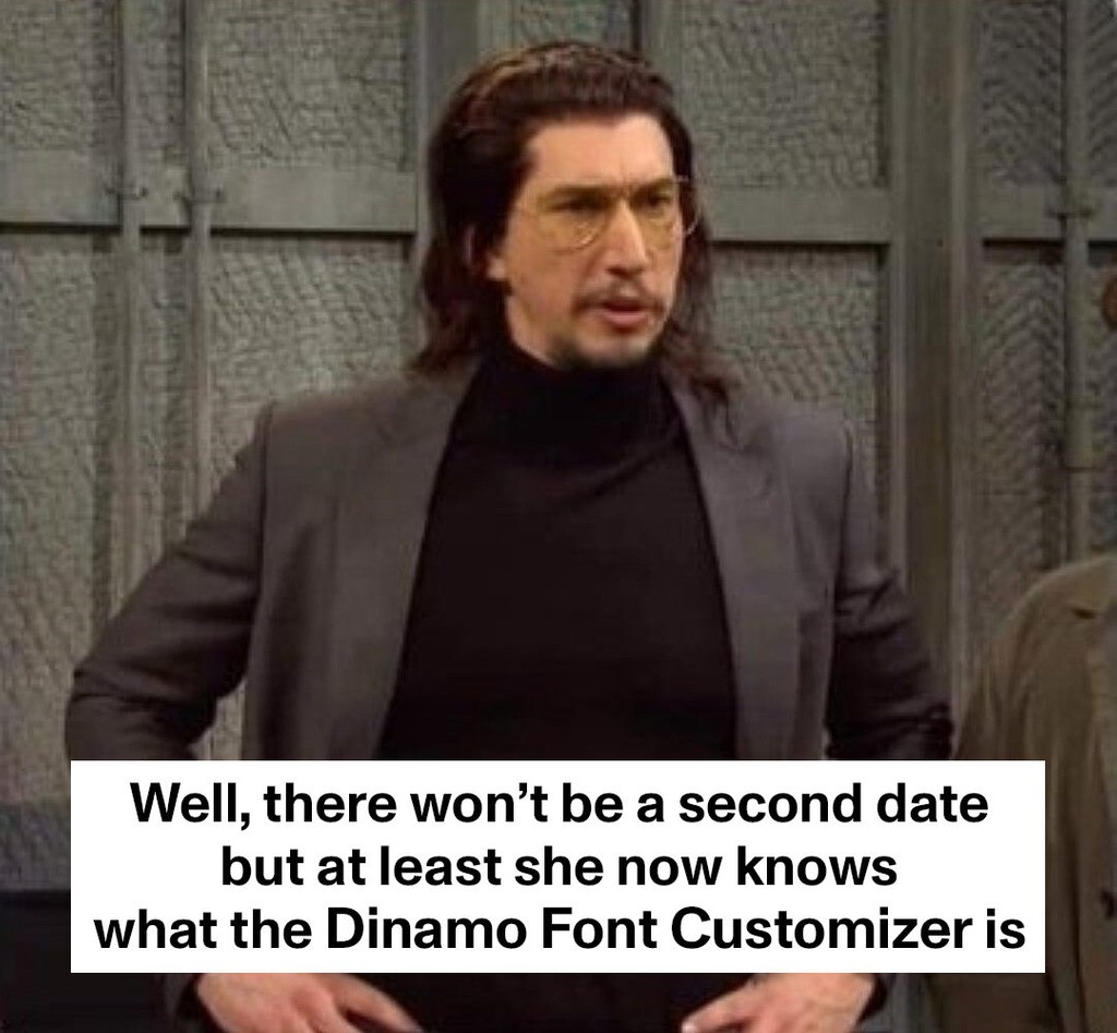 Adam Driver Date Font Customizer