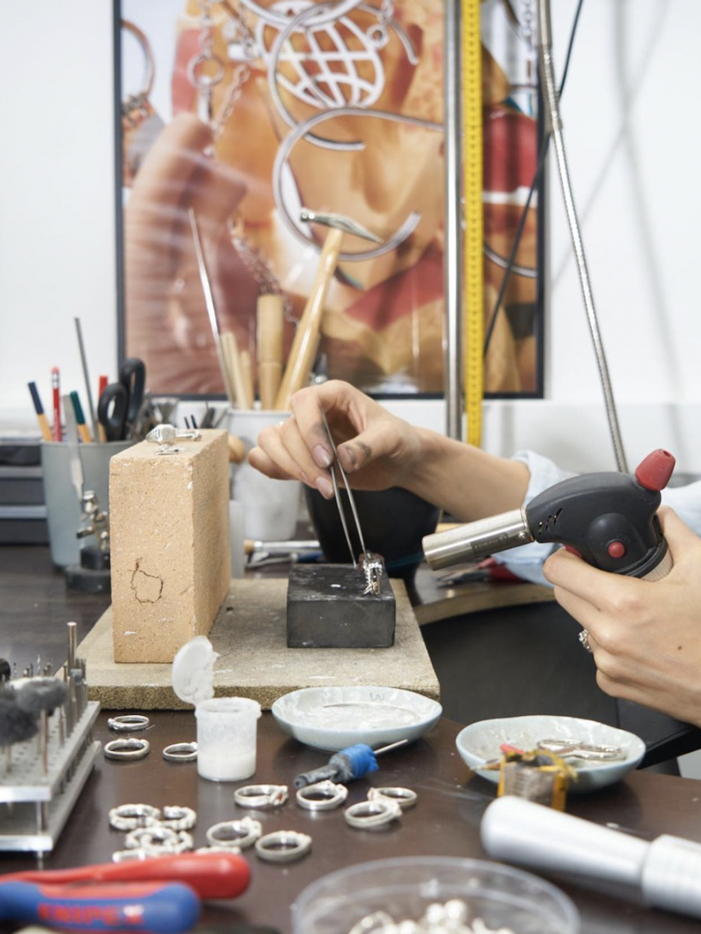 Dinamo Typefaces Asfalt in Use Jewelery Migle Silver Charms 2