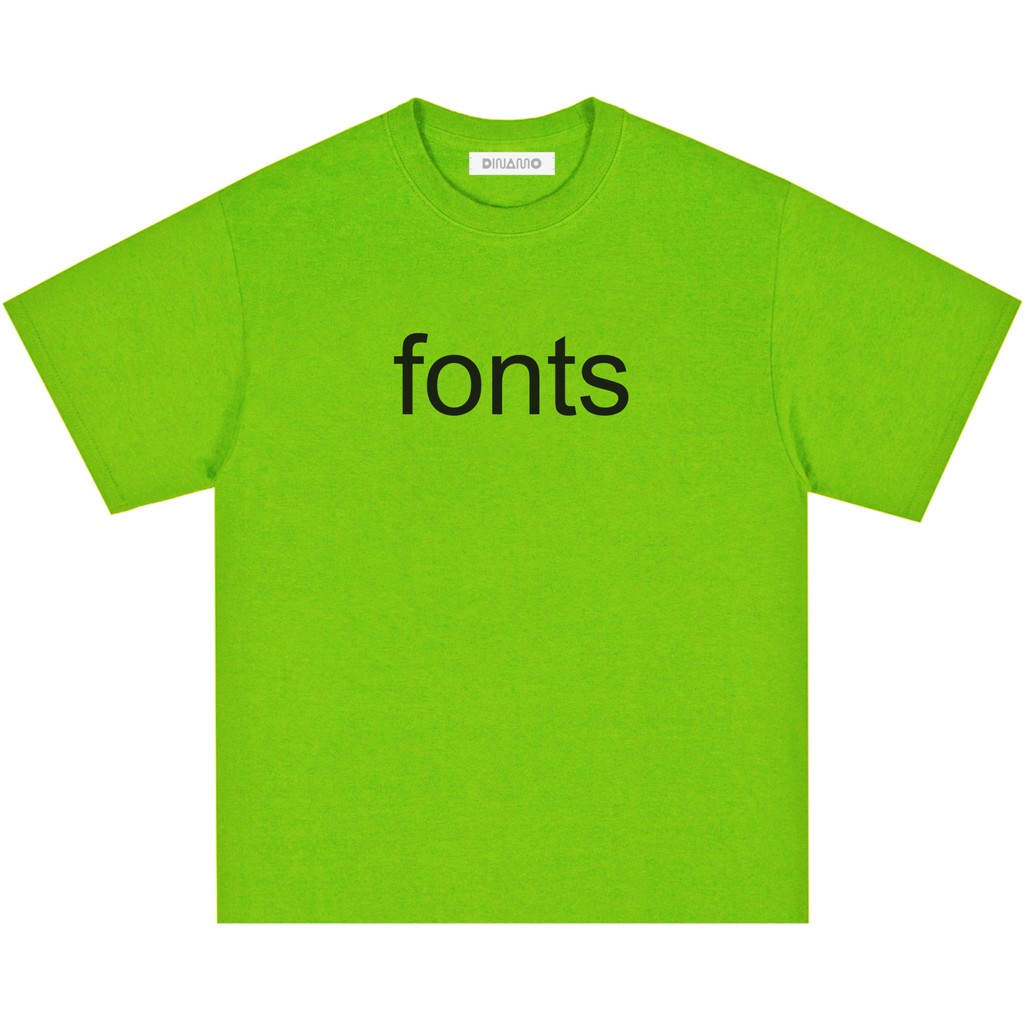 Dinamo Update Typeface Rom in Use Brat Charli XCX Font Tshirt