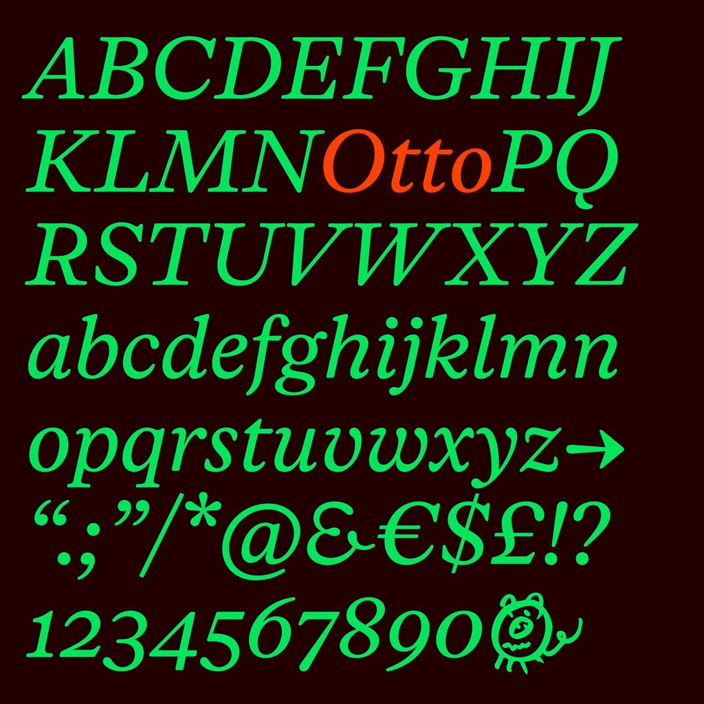 Dinamo Otto Core Characters Italic Square