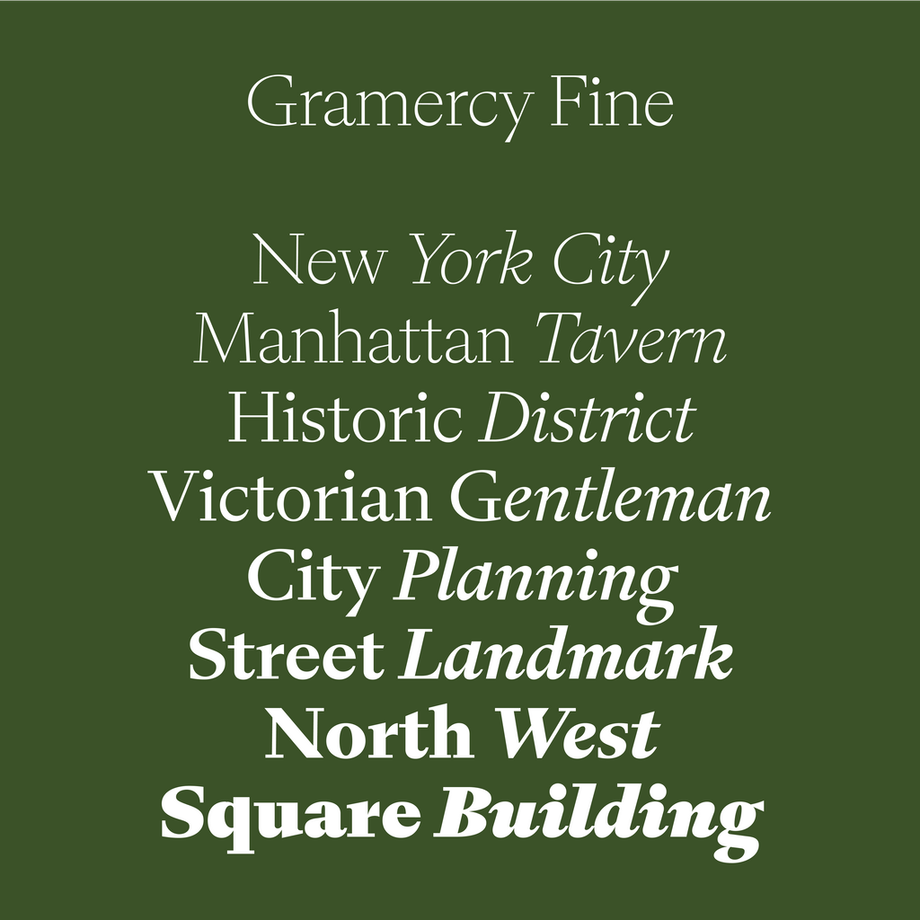 Dinamo Typefaces Gramercy Fine Range Words Campaign