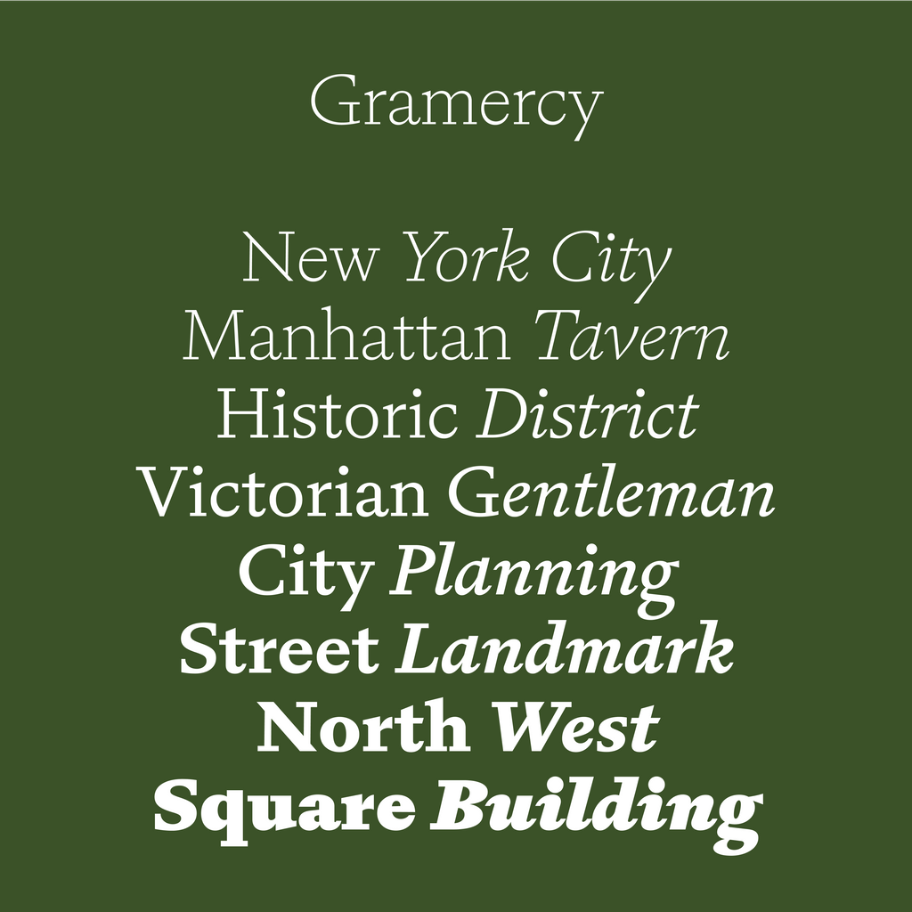 Dinamo Typefaces Gramercy Range Words Campaign