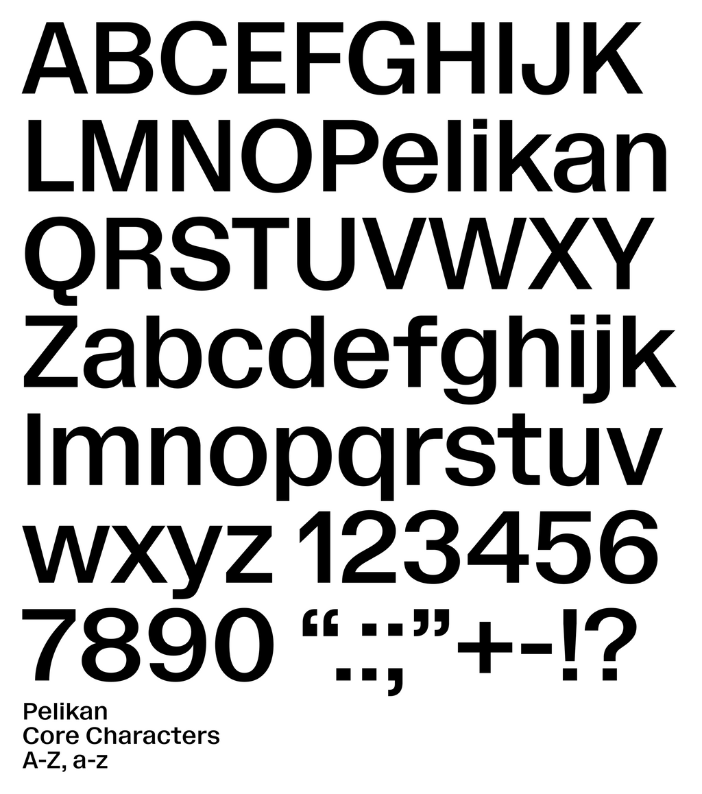 Dinamo Typeface Pelikan Core Characters Square