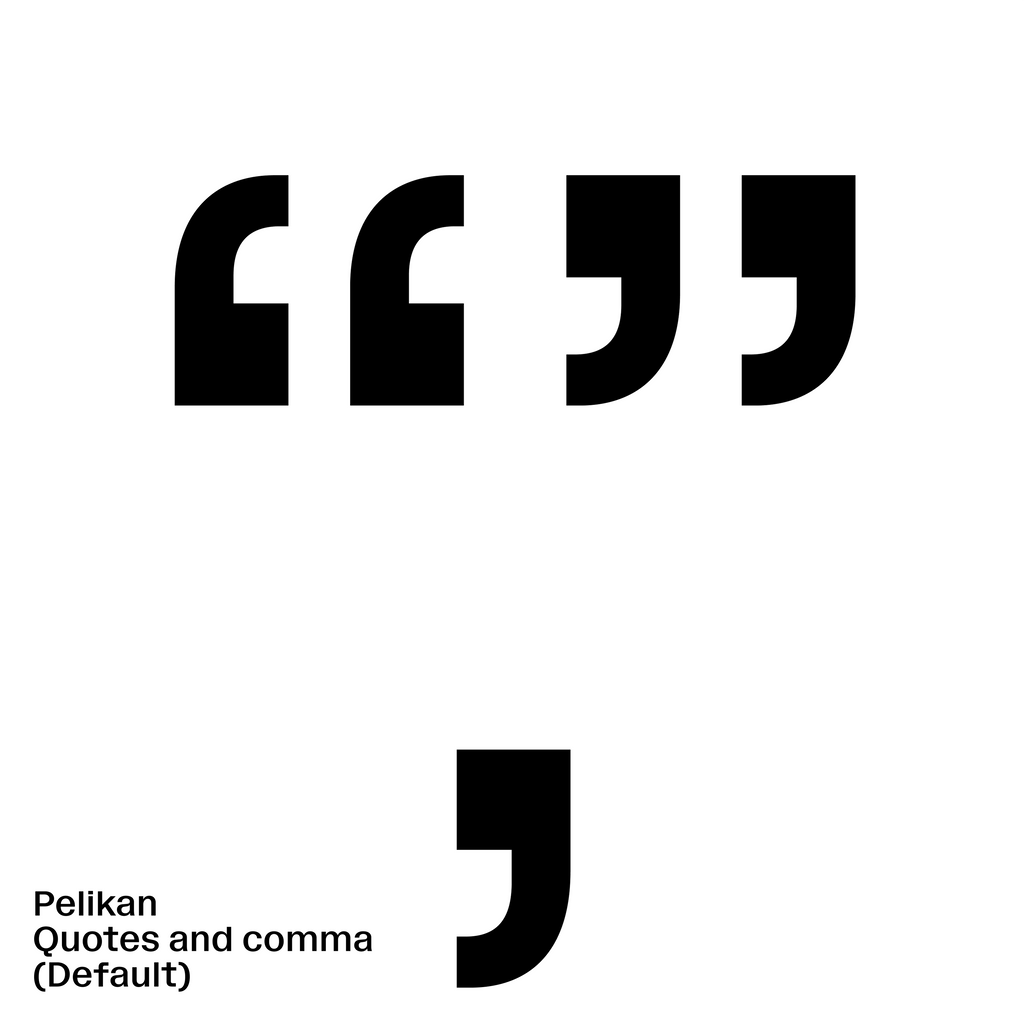 Dinamo Typrface Pelikan Quotes and Comma Square
