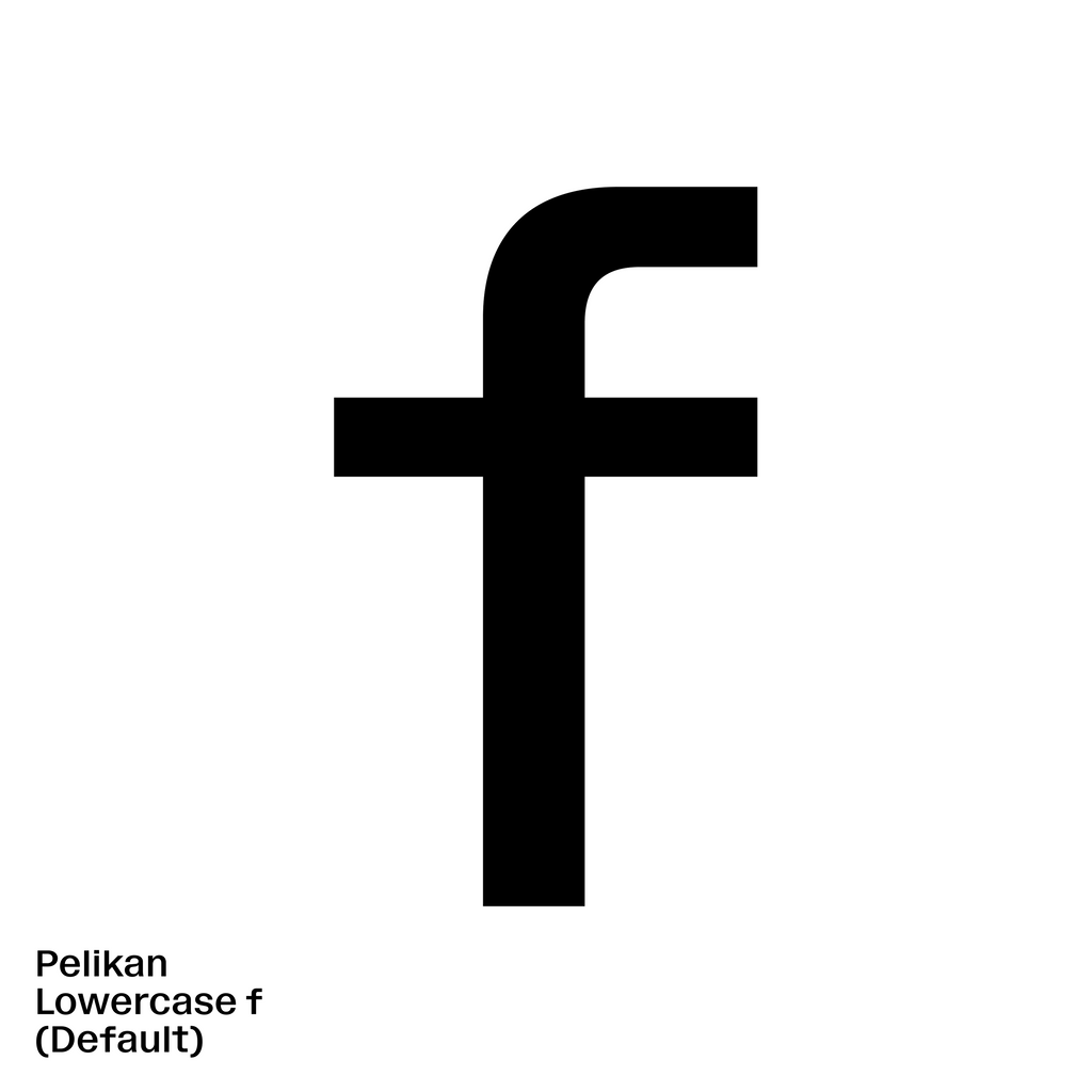 Dinamo Typrface Pelikan small f Square
