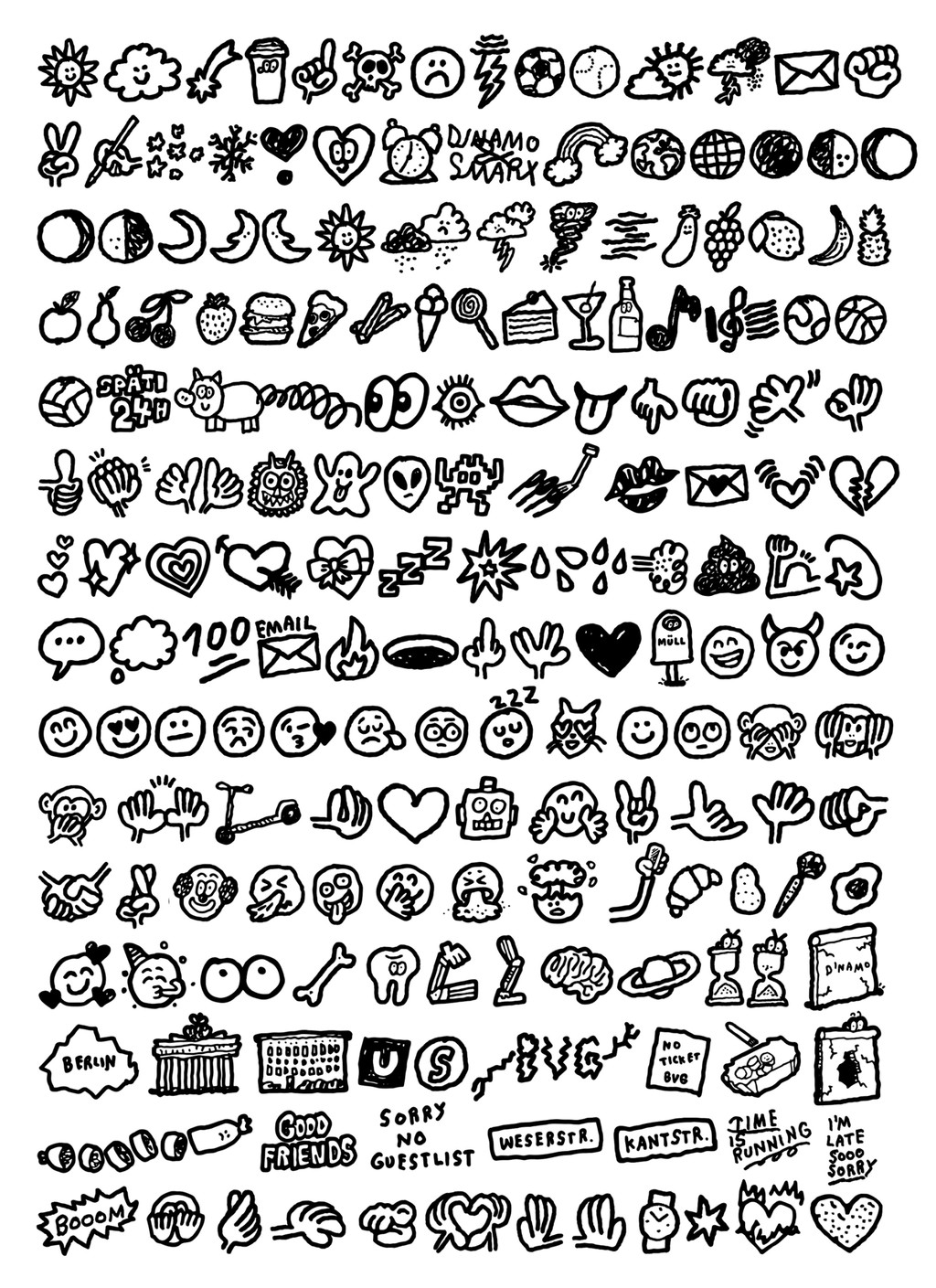 Dinamo Typeface Stefan Marx Emoji Overview Web