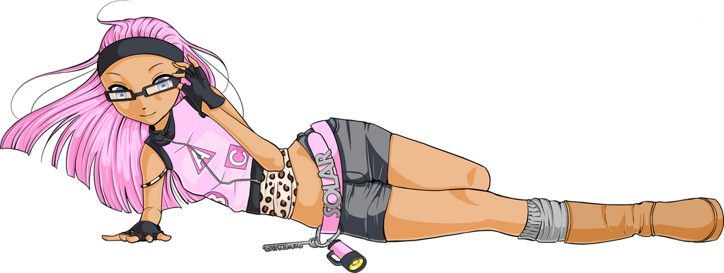 Dinamo Typeface Solar Illustration Solar Girl Laying Down