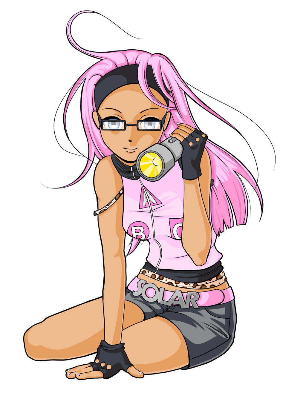 Dinamo Typeface Solar Illustration Solar Girl Sitting Without Background Raw