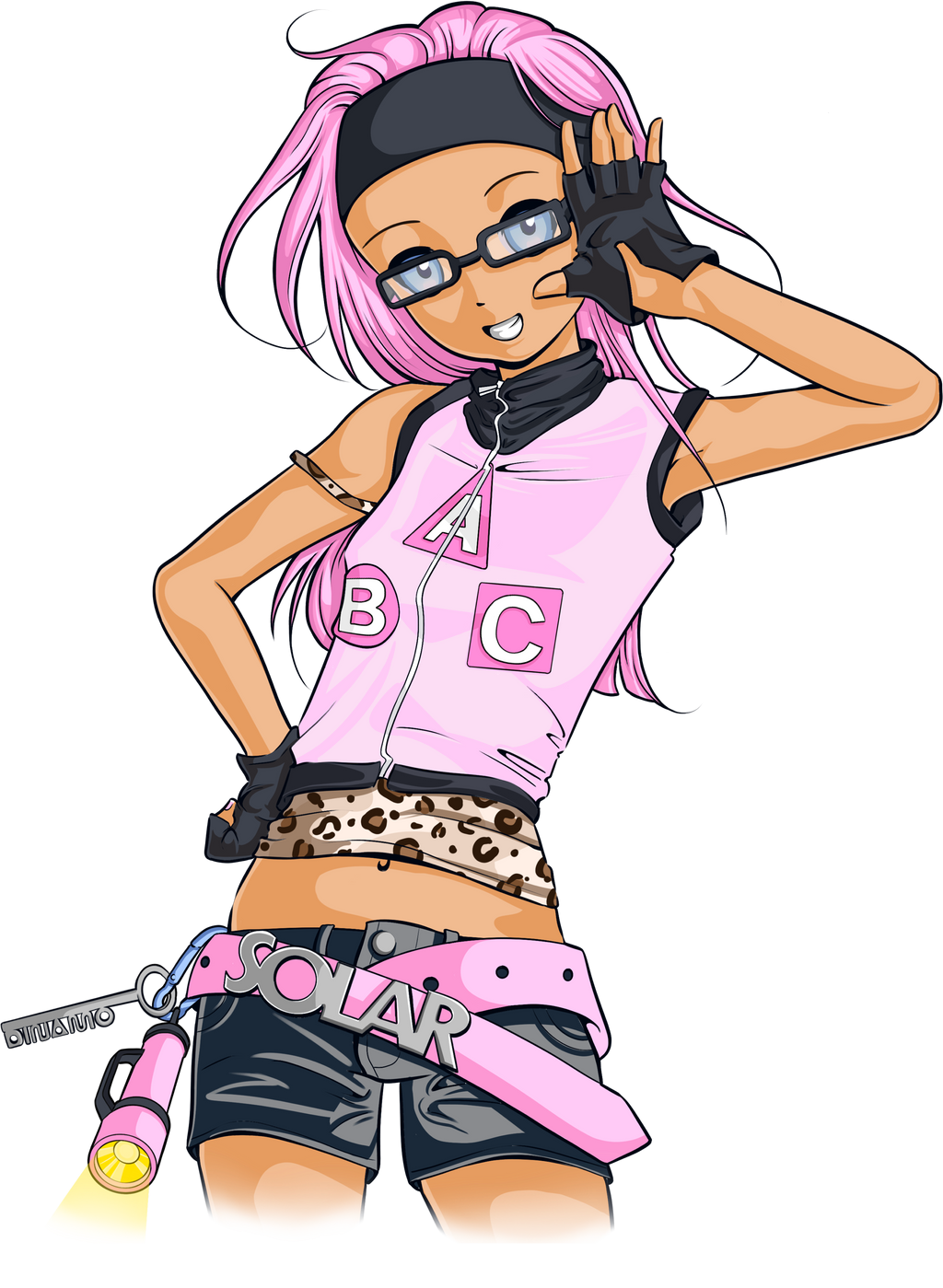 Dinamo Typeface Solar Illustration Solar Girl Standing Web